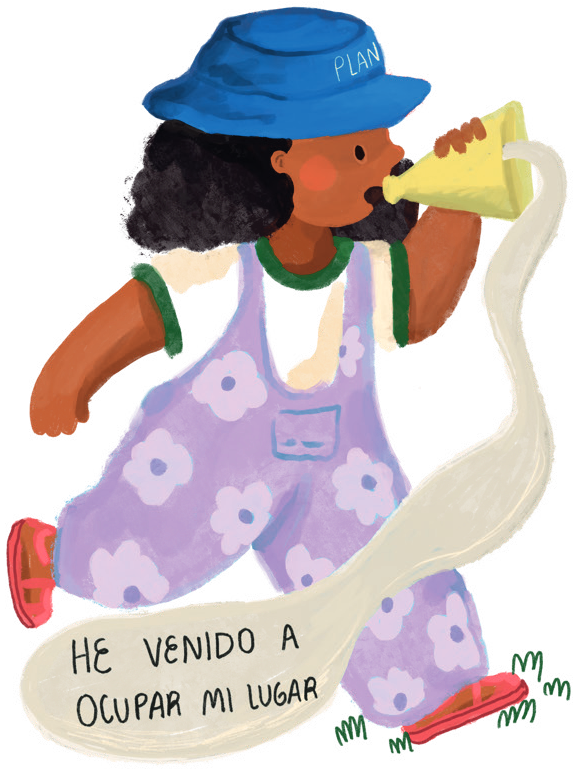 Niña con megáfono